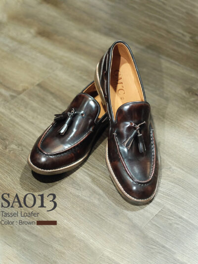 Brown Tassel Loafer SA013