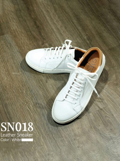 White Leather Sneakers SN018
